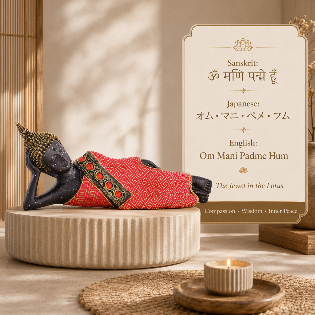 ZENJI Robe Detail Buddha Statue for Home Decor, Large Decorative Showpiece for Living Room, Office Desk, Meditation Corner, Entryway Console, Shelf Display, Housewarming, Diwali, Pack of 1