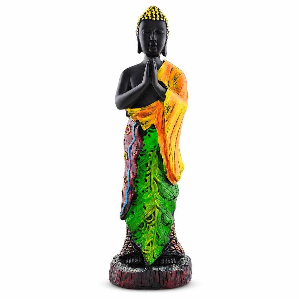 ZENJI Meditating Buddha Statue for Home Decor, Large Decorative Showpiece for Living Room, Office Desk, Meditation Corner, Entryway Console, Shelf Display, Housewarming, Diwali, Pack of 1