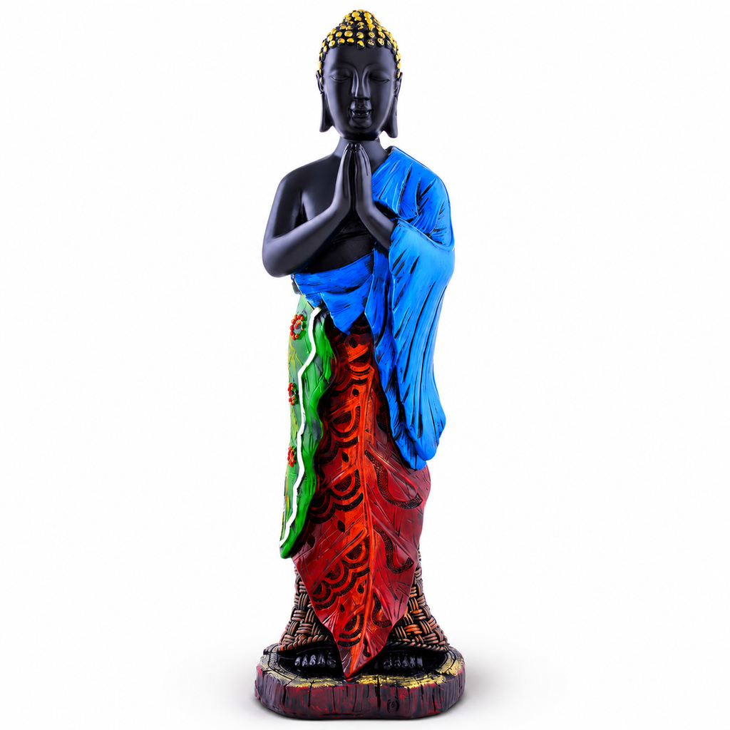 ZENJI Meditating Buddha Statue for Home Decor, Large Decorative Showpiece for Living Room, Office Desk, Meditation Corner, Entryway Console, Shelf Display, Housewarming, Diwali, Pack of 1