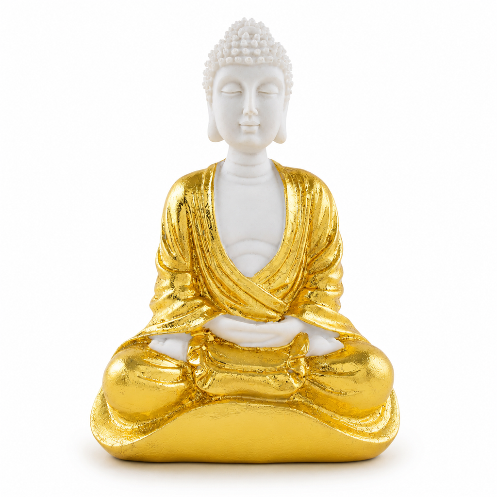 ZENJI Meditating Buddha Statue for Home Decor, Large Decorative Showpiece for Living Room, Office Desk, Meditation Corner, Entryway Console, Shelf Display, Housewarming, Diwali, Pack of 1