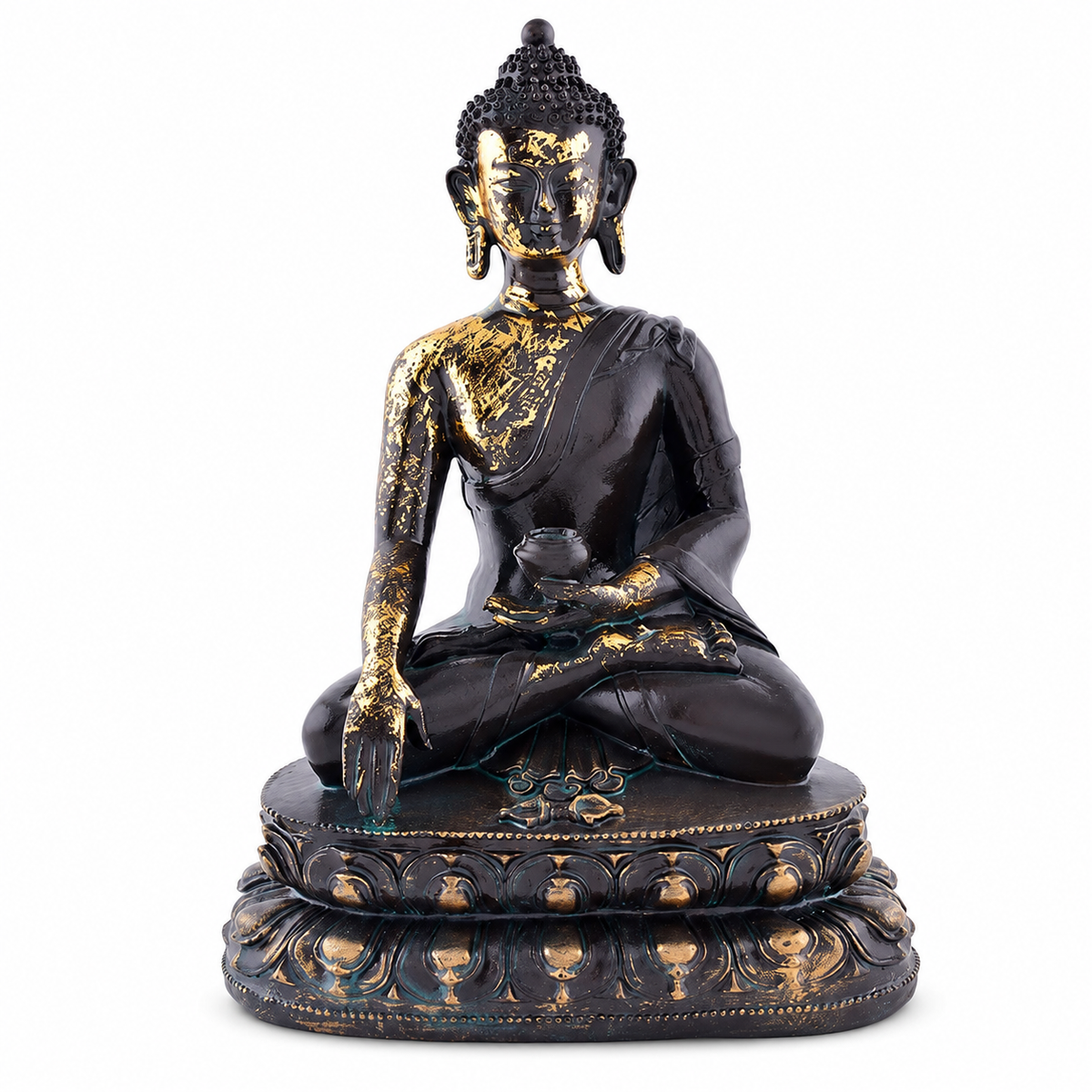 ZENJI Meditating Buddha Statue for Home Decor, Large Decorative Showpiece for Living Room, Office Desk, Meditation Corner, Entryway Console, Shelf Display, Housewarming, Diwali, Pack of 1