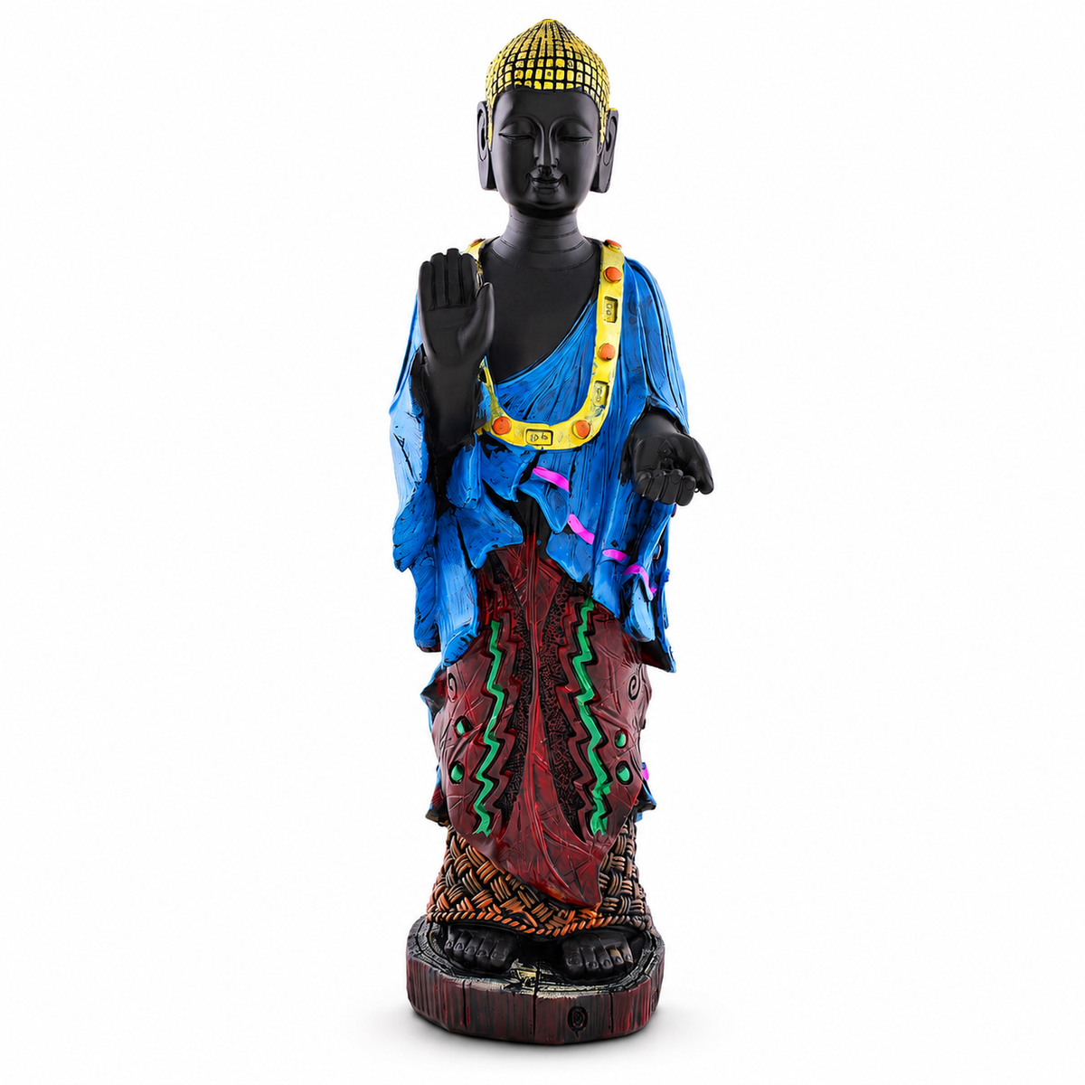 ZENJI Meditating Buddha Statue for Home Decor, Large Decorative Showpiece for Living Room, Office Desk, Meditation Corner, Entryway Console, Shelf Display, Housewarming, Diwali, Pack of 1