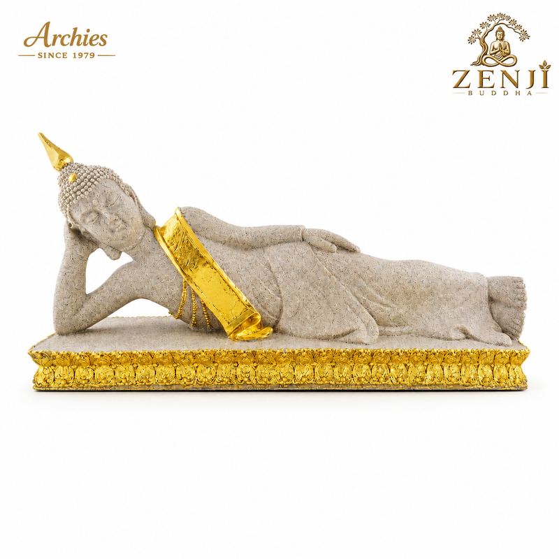 ZENJI Meditating Buddha Statue for Home Decor, Oversized Decorative Showpiece for Living Room, Office Desk, Meditation Corner, Entryway Console, Shelf Display, Housewarming, Diwali, Pack of 1