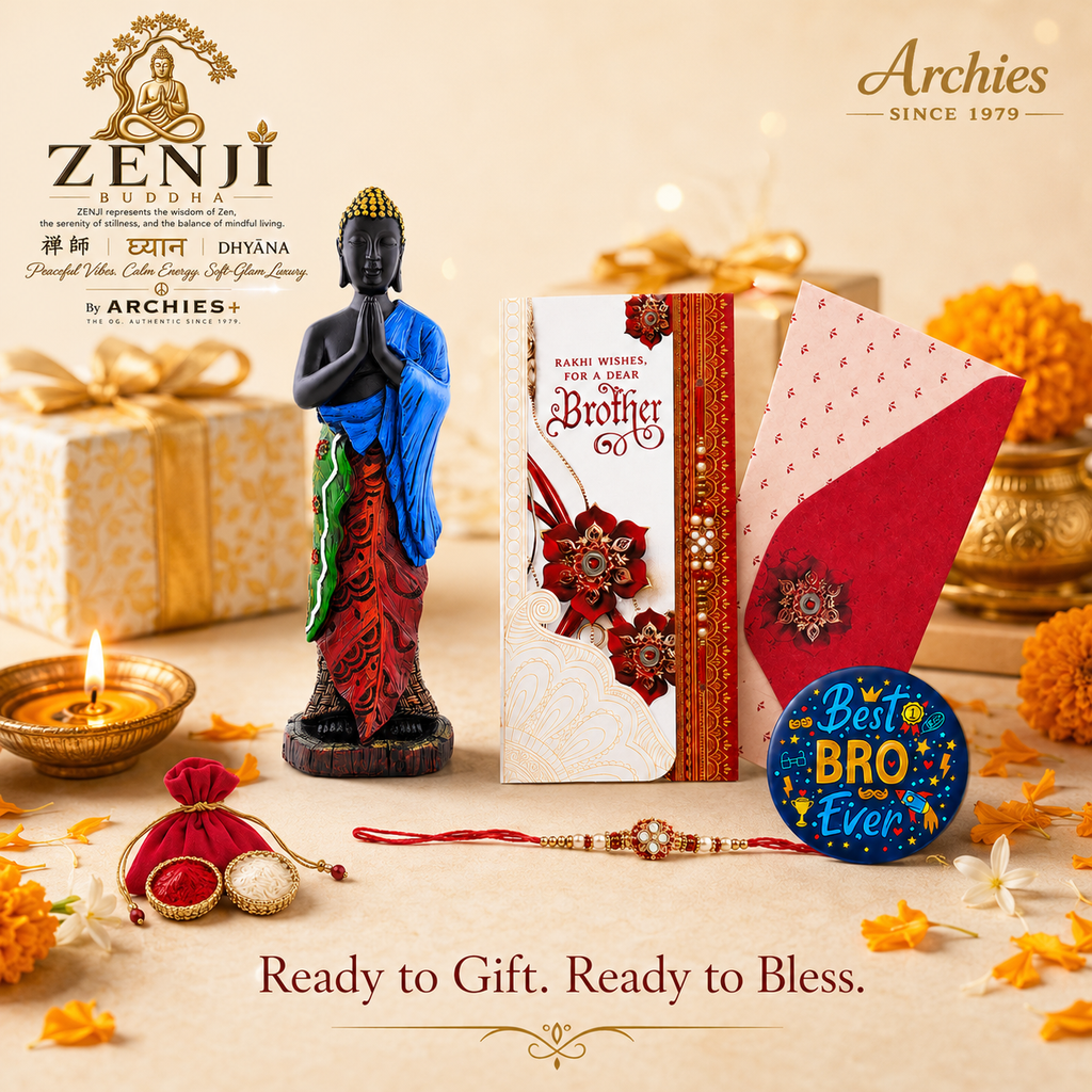 ZENJI Meditating Buddha Statue for Home Decor, Large Decorative Showpiece for Living Room, Office Desk, Meditation Corner, Entryway Console, Shelf Display, Housewarming, Diwali, Pack of 1