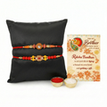 Archies 2 Elegant Rakhi Set for Brother with Special Archies Greeting Card + Raksha Bandhan Sister Reminder Fridge Magnet - Rakhi Hamper for Brother, Bro, Bhaiya, Bhai | Rakhi Gift for Brother