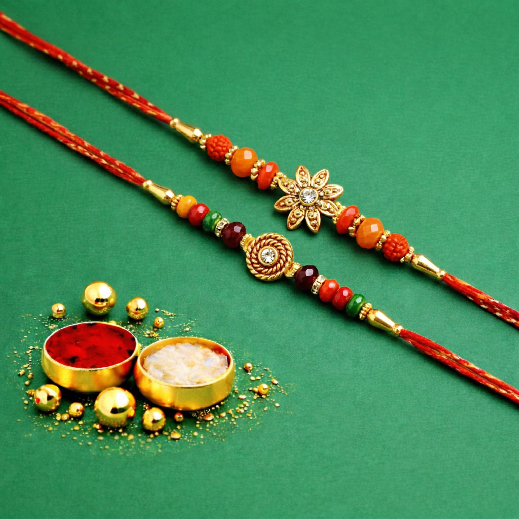 Archies 2 Popular Rakhi Set for Brother with Special Archies Greeting Card + Raksha Bandhan Sister Reminder Fridge Magnet - Rakhi Hamper for Brother, Bro, Bhaiya, Bhai | Rakhi Gift for Brother