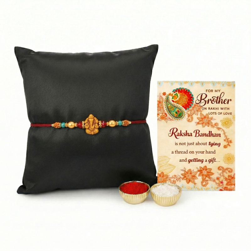 Archies Premium Rakhi Set for Brother with Special Archies Greeting Card + Raksha Bandhan Sister Reminder Fridge Magnet - Rakhi Hamper for Brother, Bro, Bhaiya, Bhai | Rakhi Gift for Brother