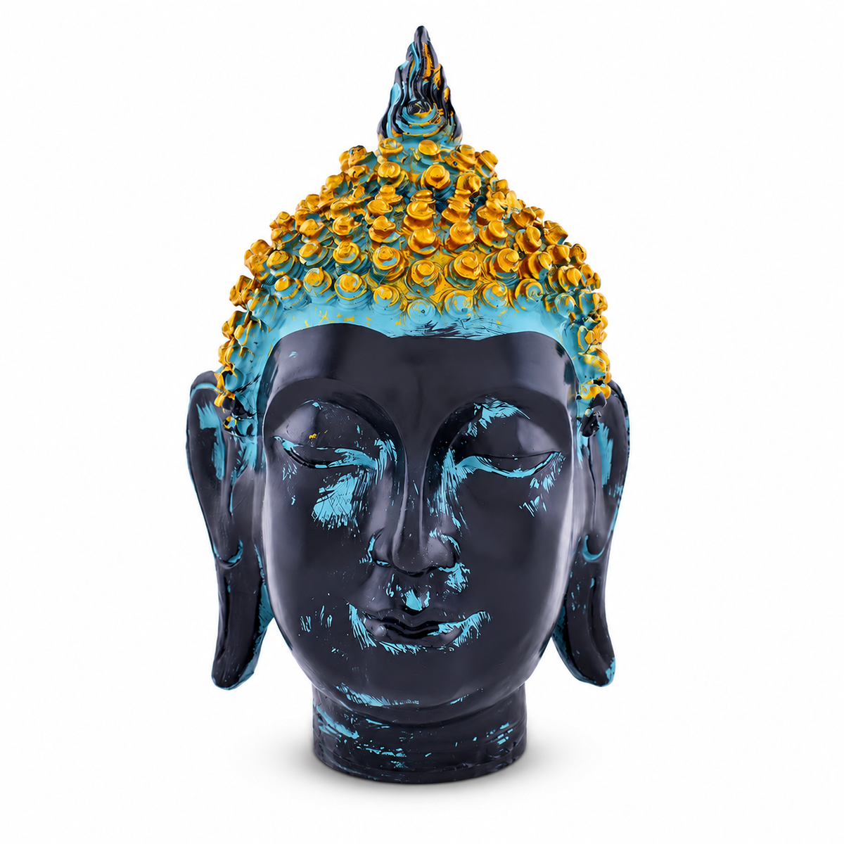 ZENJI Classic Buddha Statue for Home Decor, Large Decorative Showpiece for Living Room, Office Desk, Meditation Corner, Entryway Console, Shelf Display, Housewarming, Diwali, Bedroom Shelf, Pack of 1