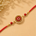 Ethnic Pearl Bhaiya Bhabhi Rakhi with Premium Cashews | Rakhi Gift Set