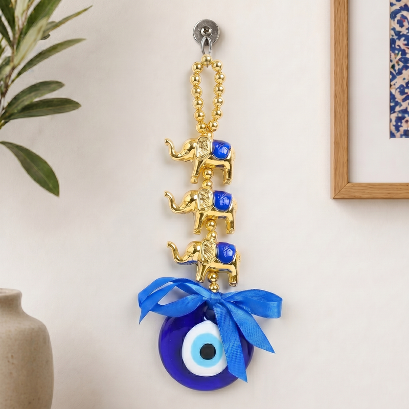 Archies Premium Evil Eye Rakhi Set for Brother with Special Archies Greeting Card + Evil Eye Wall Hanging for Nazar Protection - Rakhi Hamper for Brother, Bro, Bhaiya, Bhai | Rakhi Gift for Brother