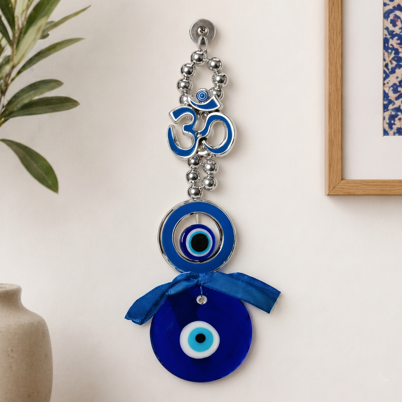 Archies Protective Evil Eye Rakhi Set for Brother and Bhabhi with Special Archies Greeting Card + Evil Eye Lumba Bracelet + Evil Eye Wall Hanging for Nazar Protection - Rakhi Hamper for Bhaiya Bhabhi, Bhabhi, Sister-in-Law