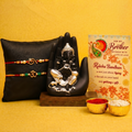 Archies 2 Elegant Rakhi Set for Brother with Special Archies Greeting Card + Ganesha Showpiece - Rakhi Hamper for Brother, Bro, Bhaiya, Bhai | Rakhi Gift for Brother