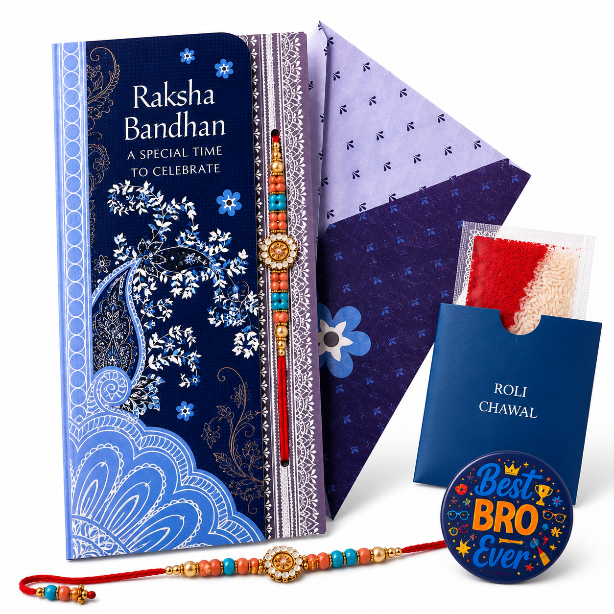 ARCHIES Greeting Card with 1 Fridge Magnet for Brother - Special Archies Card for Bhaiya, Bhai, Bro | Rakhi for Brother Gift Card | Raksha Bandhan Gift Set | Festival Gift Set 870949