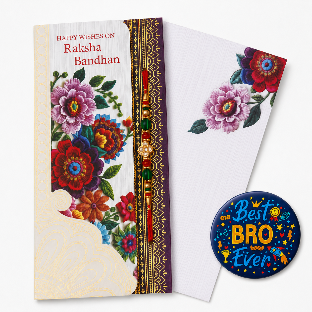 ARCHIES Greeting Card with 1 Fridge Magnet for Brother - Special Archies Card for Bhaiya, Bhai, Bro | Rakhi for Brother Gift Card | Raksha Bandhan Gift Set | Festival Gift Set 870956