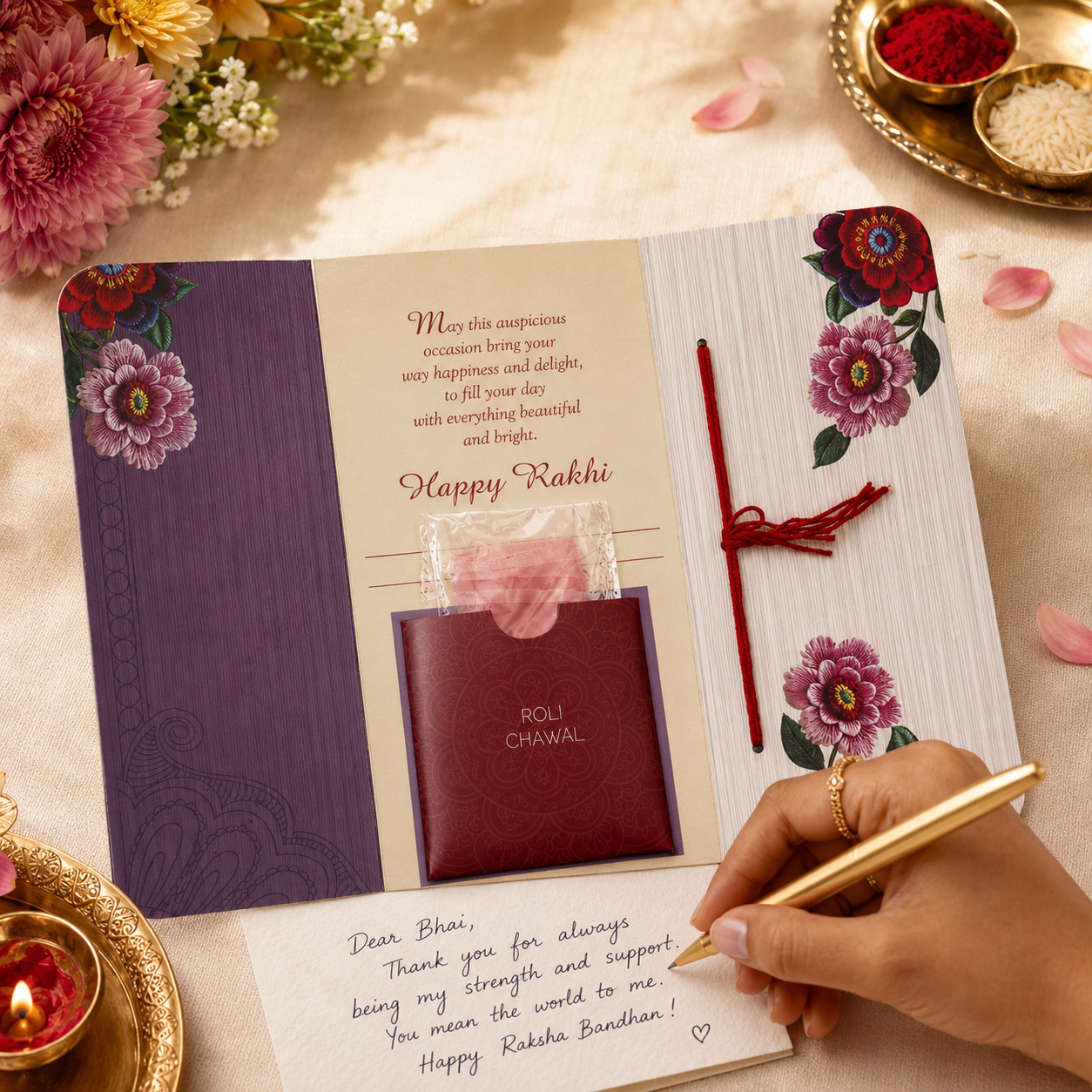 ARCHIES Greeting Card with 1 Fridge Magnet for Brother - Special Archies Card for Bhaiya, Bhai, Bro | Rakhi for Brother Gift Card | Raksha Bandhan Gift Set | Festival Gift Set 870956