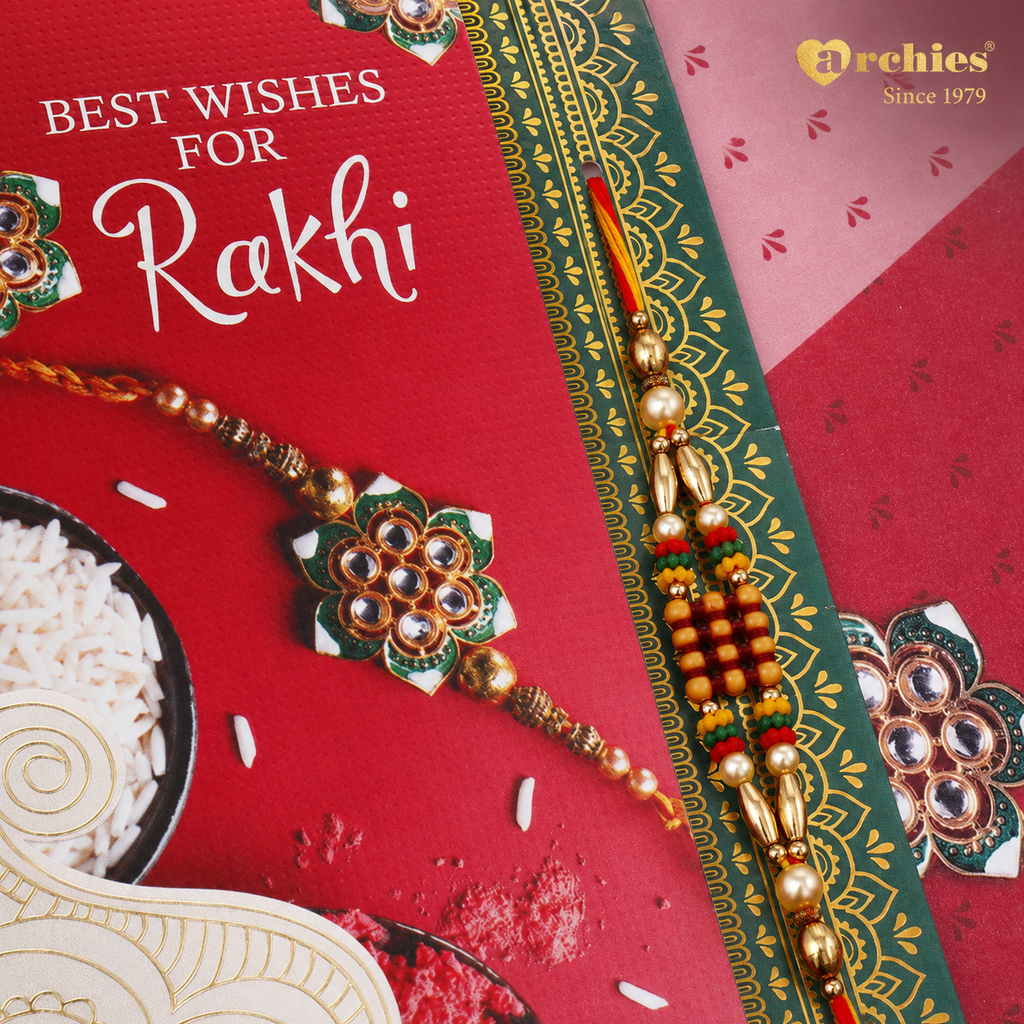 ARCHIES Greeting Card with 1 Fridge Magnet for Brother - Special Archies Card for Bhaiya, Bhai, Bro | Rakhi for Brother Gift Card | Raksha Bandhan Gift Set | Festival Gift Set 870970