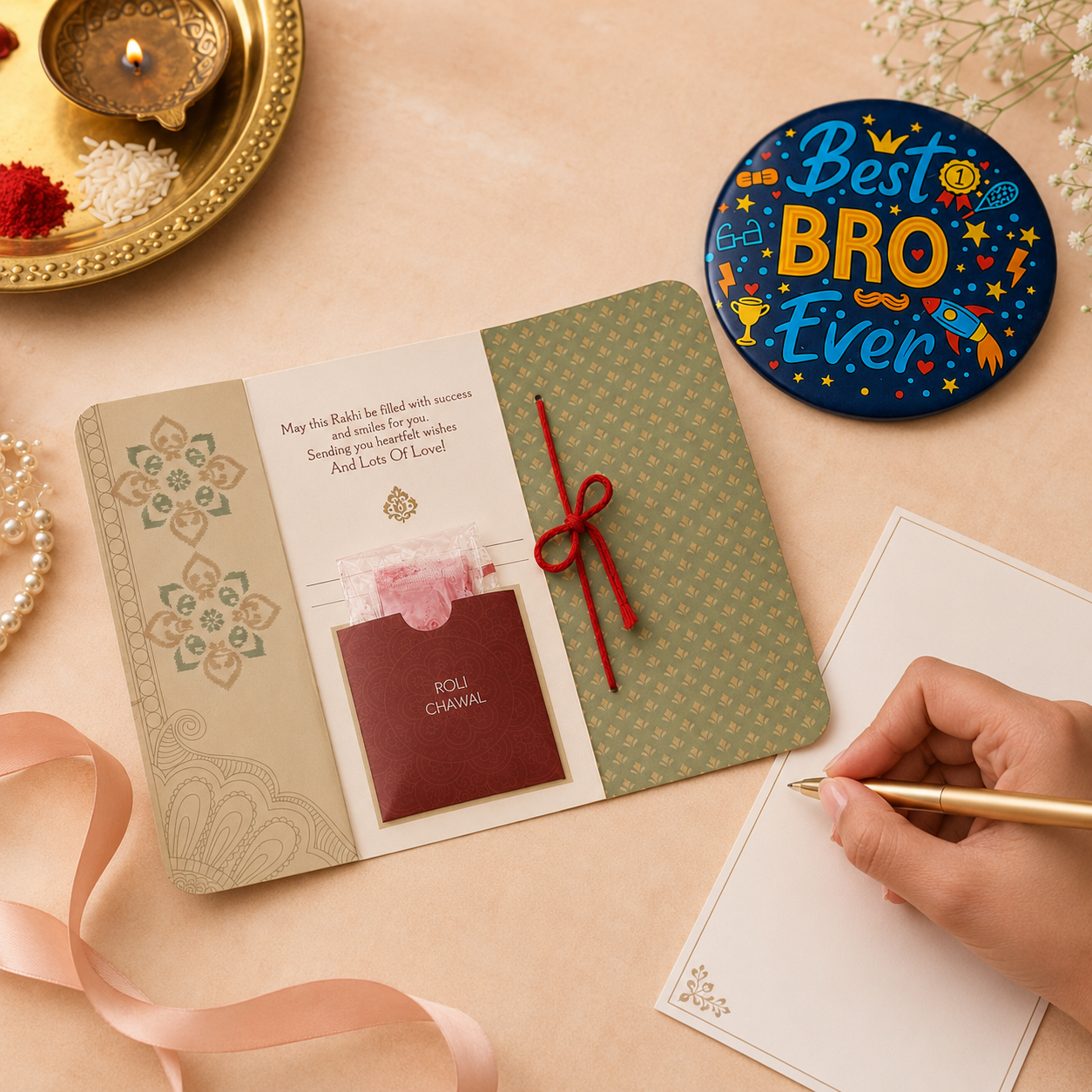 ARCHIES Greeting Card with 1 Fridge Magnet for Brother - Special Archies Card for Bhaiya, Bhai, Bro | Rakhi for Brother Gift Card | Raksha Bandhan Gift Set | Festival Gift Set 870994