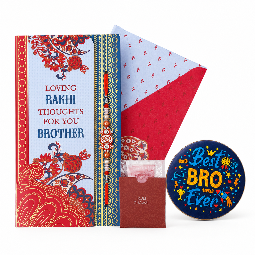 ARCHIES Greeting Card with 1 Fridge Magnet for Brother - Special Archies Card for Bhaiya, Bhai, Bro | Rakhi for Brother Gift Card | Raksha Bandhan Gift Set | Festival Gift Set 871007
