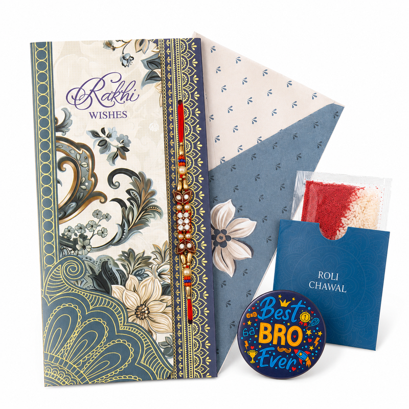 ARCHIES Greeting Card with 1 Fridge Magnet for Brother - Special Archies Card for Bhaiya, Bhai, Bro | Rakhi for Brother Gift Card | Raksha Bandhan Gift Set | Festival Gift Set 871014