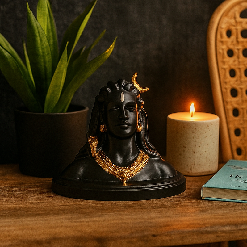 Archies Spiritual Rakhi Set for Brother with Special Archies Greeting Card + Adiyogi Shiv Mahadev Showpiece - Rakhi Hamper for Brother, Bro, Bhaiya, Bhai | Rakhi Gift for Brother