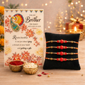 Archies Pearl Rakhi Set for Brother with Special Archies Greeting Card + Raksha Bandhan Sister Reminder Fridge Magnet - Rakhi Hamper for Brother, Bro, Bhaiya, Bhai | Rakhi Gift for Brother