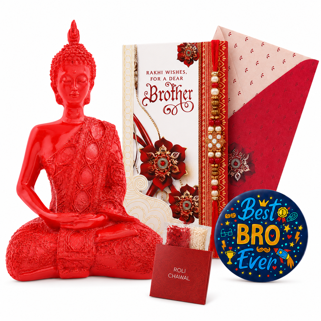 ZENJI Meditating Buddha Statue for Home Decor, Medium Decorative Showpiece for Living Room, Office Desk, Meditation Corner, Entryway Console, Shelf Display, Housewarming, Diwali, Pack of 1