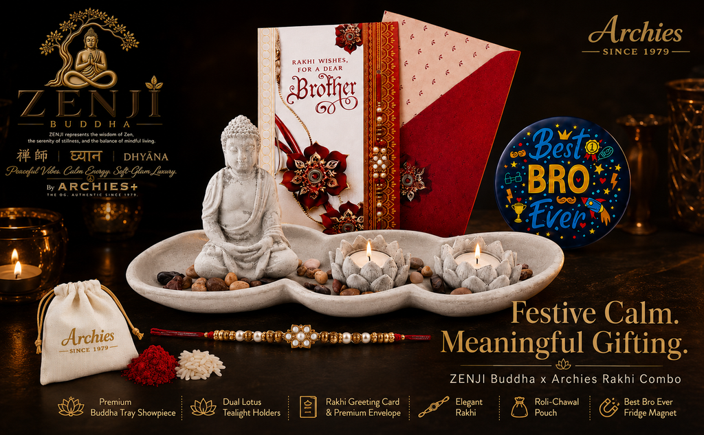 ZENJI Classic Buddha Statue for Home Decor, Large Decorative Showpiece for Living Room, Office Desk, Meditation Corner, Entryway Console, Shelf Display, Housewarming, Diwali, Bedroom Shelf, Pack of 1
