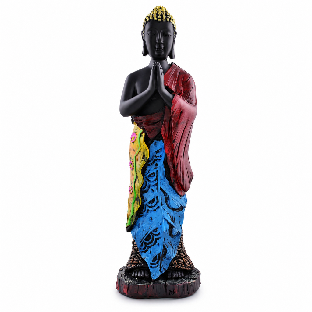 ZENJI Meditating Buddha Statue for Home Decor, Large Decorative Showpiece for Living Room, Office Desk, Meditation Corner, Entryway Console, Shelf Display, Housewarming, Diwali, Pack of 1