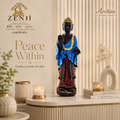 ZENJI Meditating Buddha Statue for Home Decor, Large Decorative Showpiece for Living Room, Office Desk, Meditation Corner, Entryway Console, Shelf Display, Housewarming, Diwali, Pack of 1