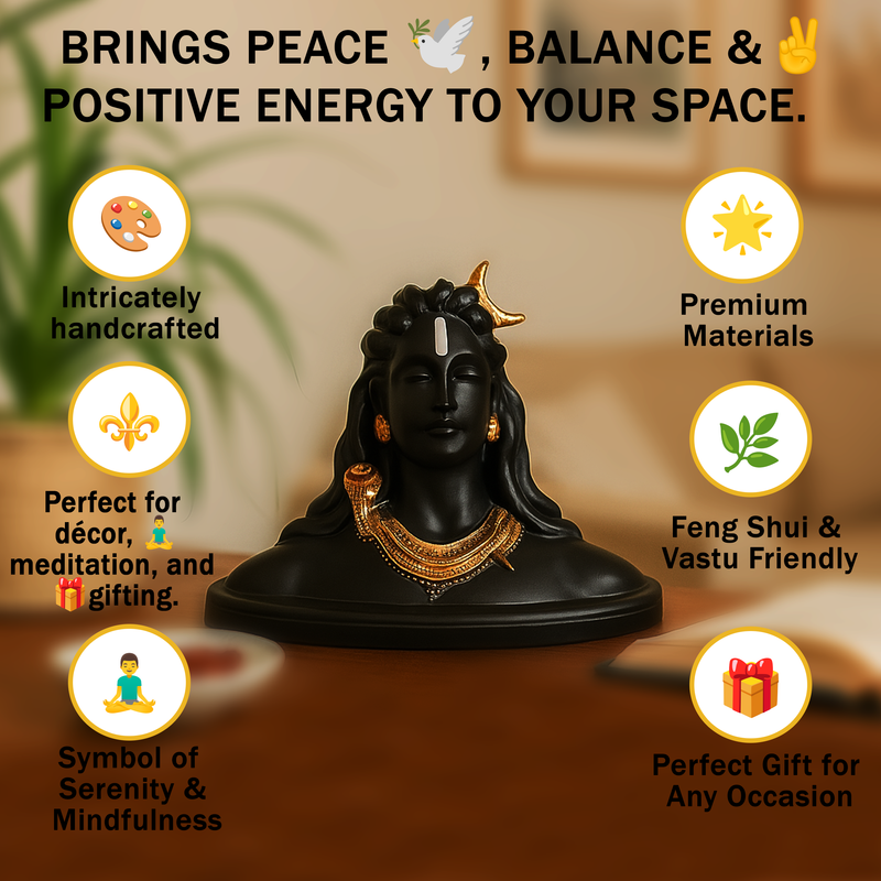 Archies Spiritual Rakhi Set for Brother with Special Archies Greeting Card + Adiyogi Shiv Mahadev Showpiece - Rakhi Hamper for Brother, Bro, Bhaiya, Bhai | Rakhi Gift for Brother